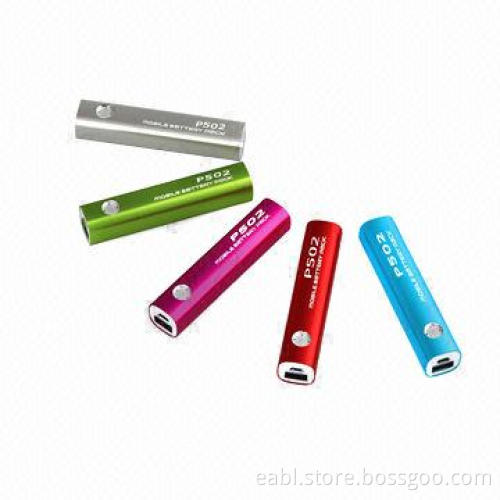 Portable Battery Pack Power Bank with Compact Lipstick Design for iPhone/iPod/Samsung/HTC/Nokia